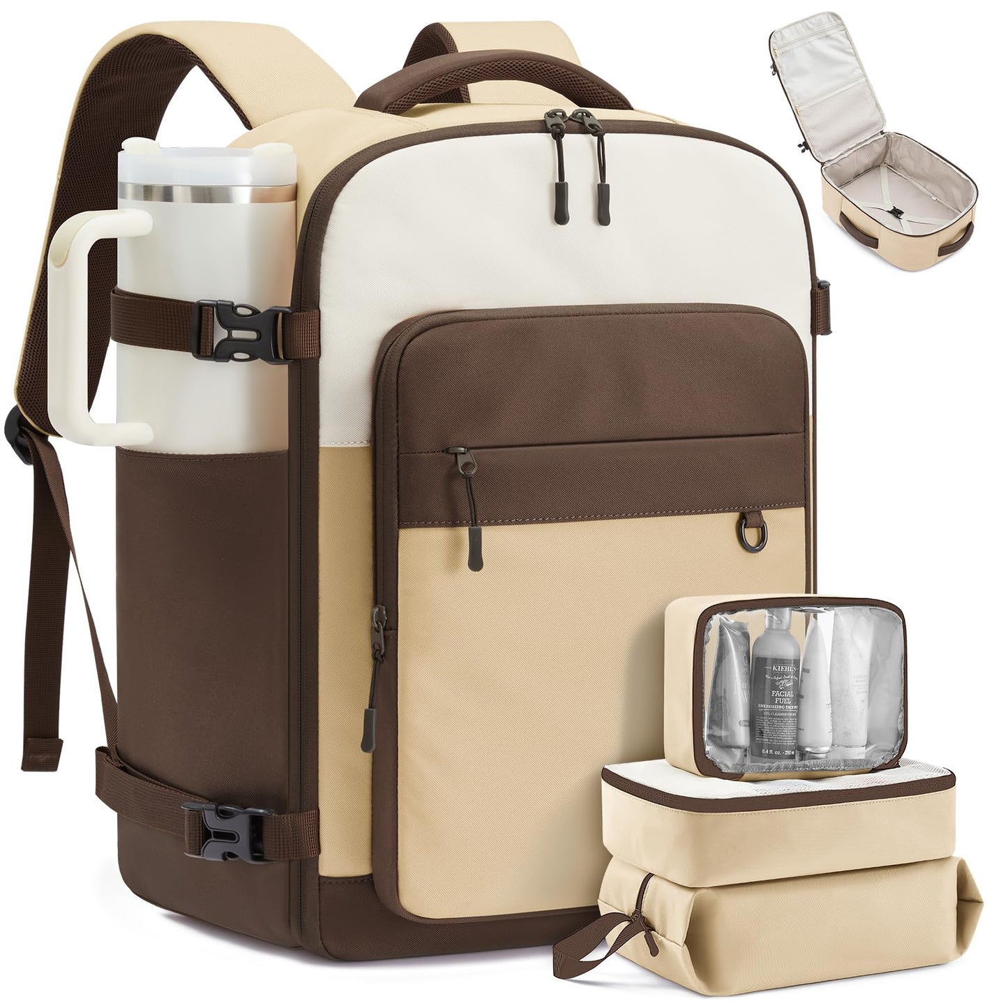 LOVEVOOK 40L Travel Backpack for Women Men, Carry on Backpack for Travel