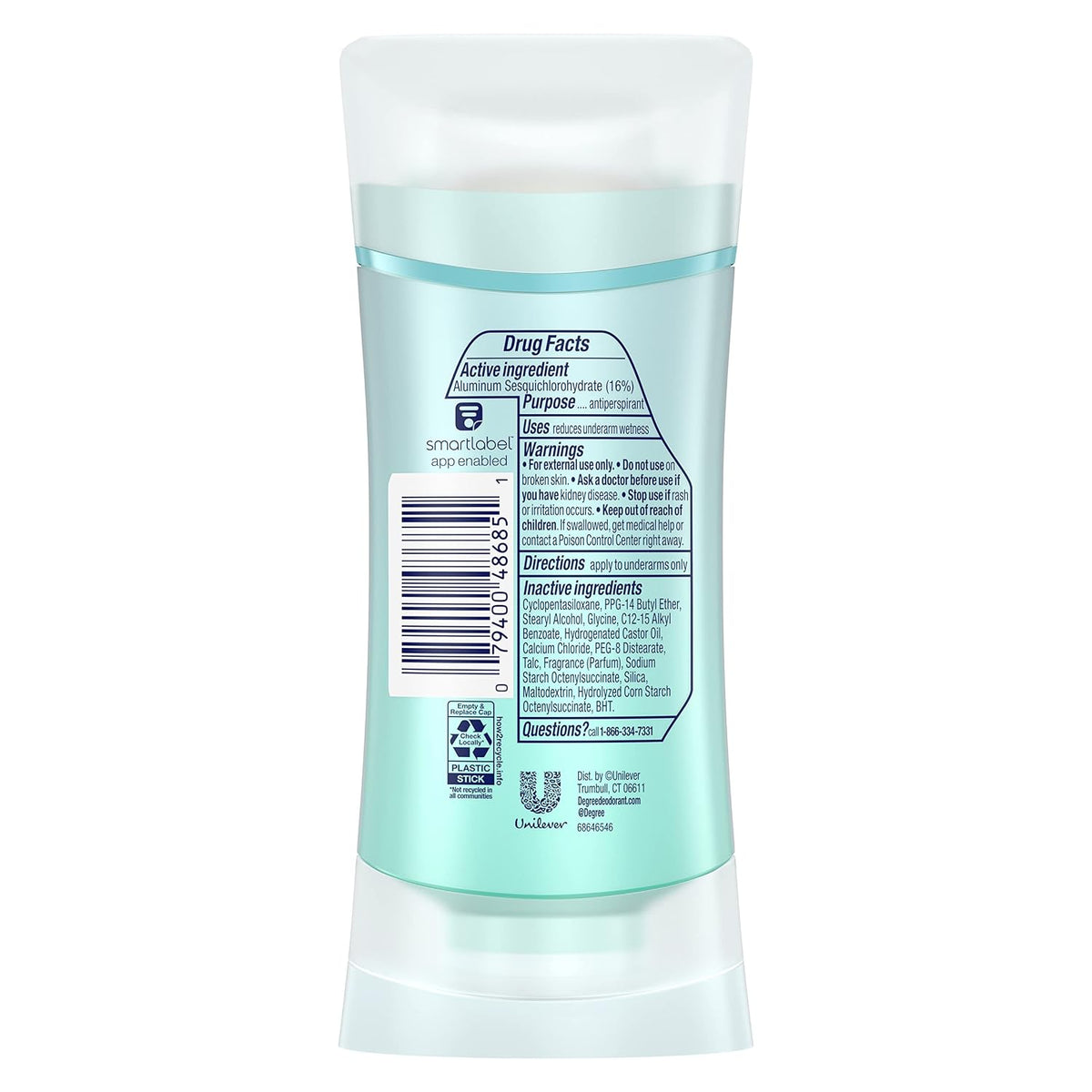 Degree Advanced Protection Antiperspirant Deodorant Shower Clean 72H 2.6 oz