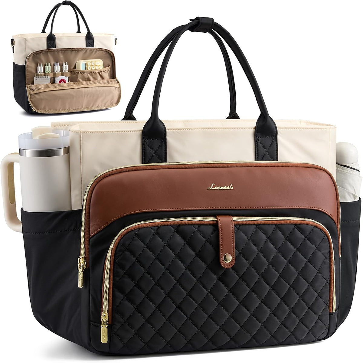 LOVEVOOK Laptop Bag for Women, Work Tote Computer Bag for Teacher Nurse