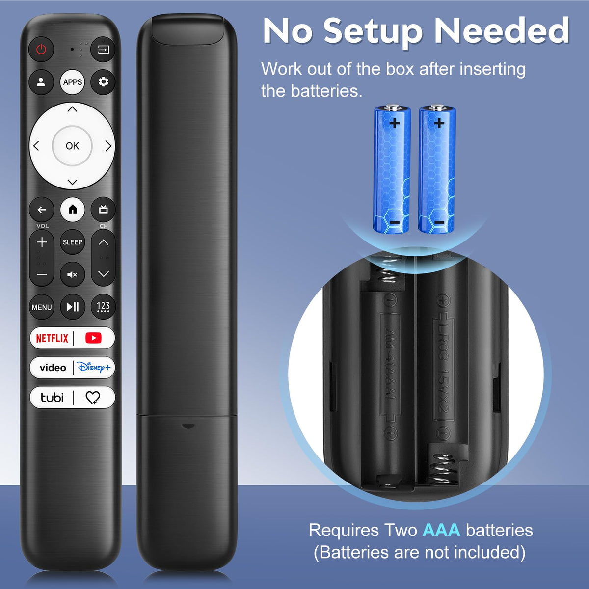 Universal-TV-Remote-Control for Samsung LG Vizio Roku TCL Hisense Sony TVs