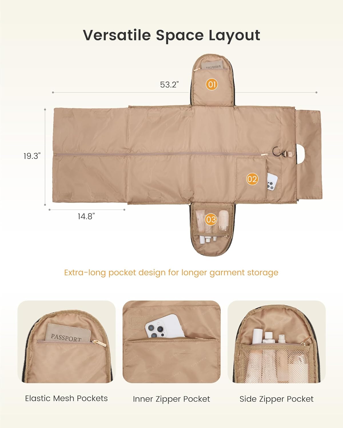LOVEVOOK Garment Bags for Travel,Convertible Garment Bag for Women with Shoe Pouch,Carry on Duffel Bag with Toiletry Bag, 2 in 1 Hanging Suitcase Suit Bag,Waterproof Weekender Bags for Business Trip