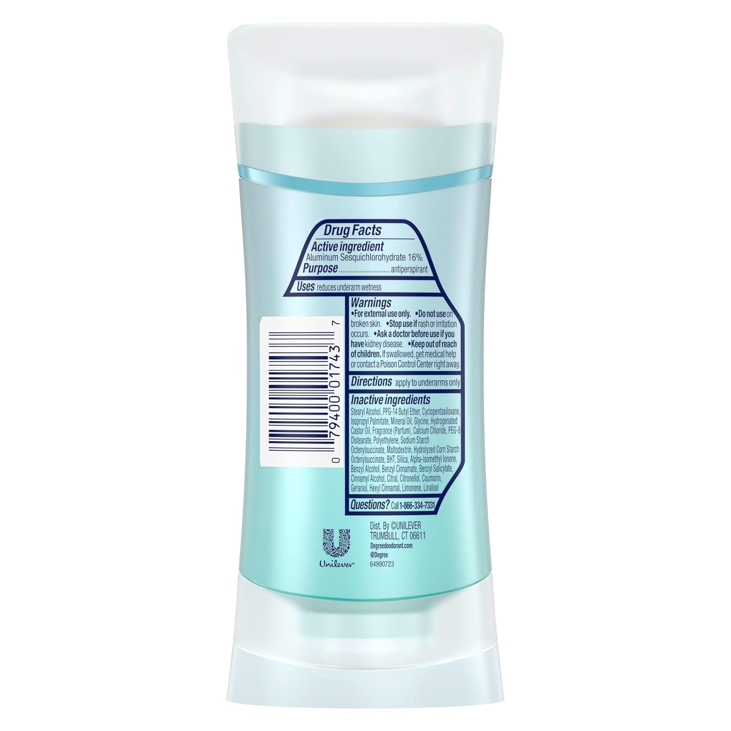 Degree Advanced Protection Antiperspirant Deodorant Shower Clean 72H 2.6 oz
