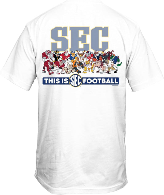 New World Graphics SEC Mascot White T-Shirt