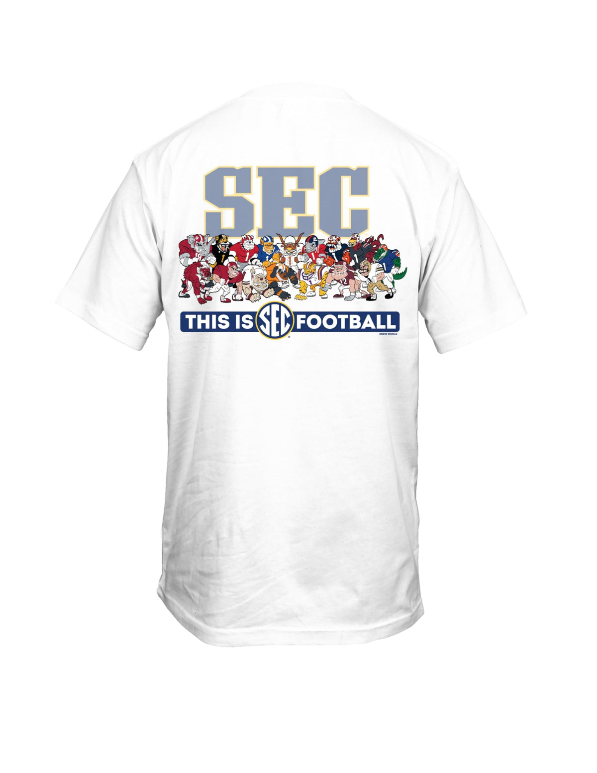 New World Graphics SEC Mascot White T-Shirt