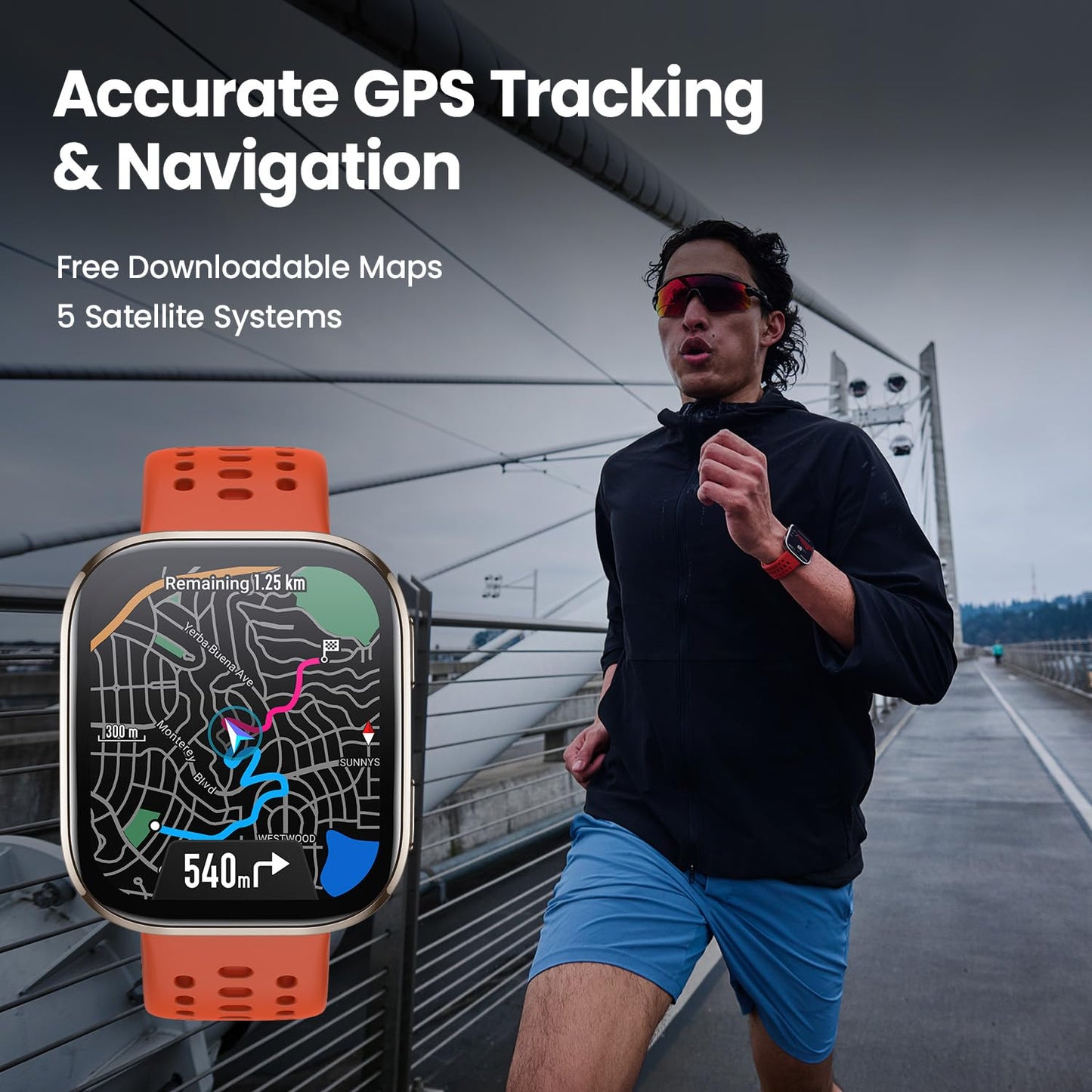 Amazfit Bip Max Smart Watch, 2.07" AMOLED Display, GPS, iOS/Android