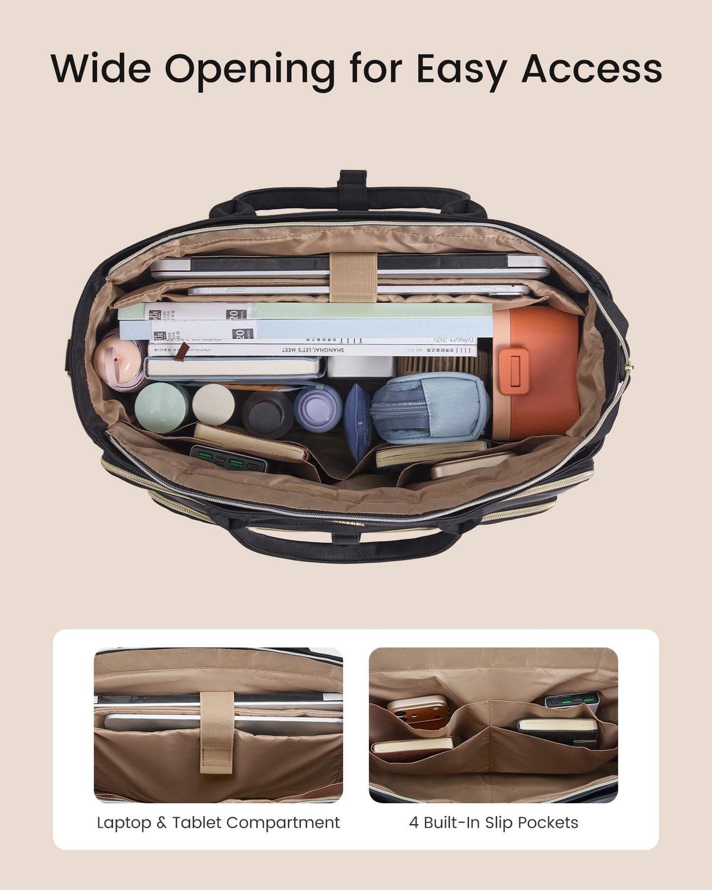 LOVEVOOK Laptop Bag for Women, Work Tote Computer Bag for Teacher Nurse