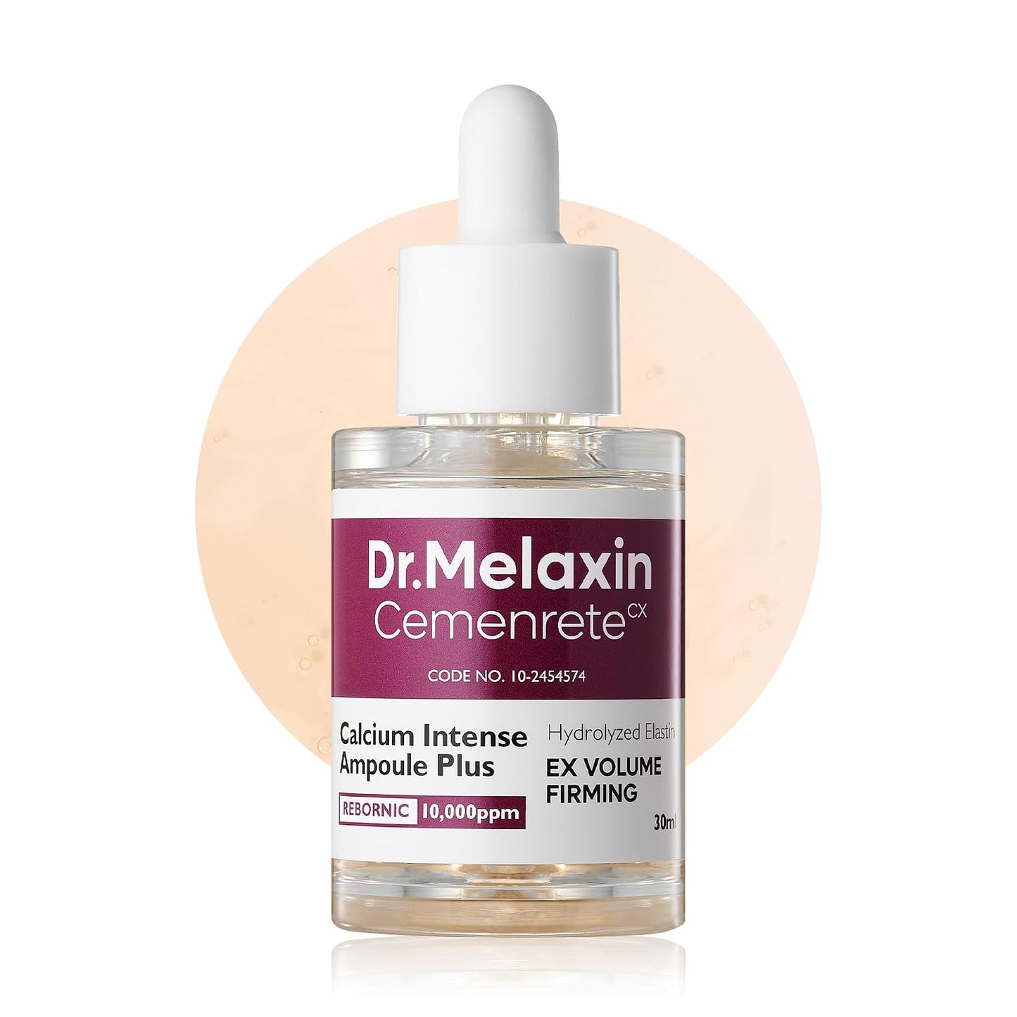 Dr.Melaxin Cemenrete Calcium Ampoule Plus with Adenosine and Niacinamide for Sagging Under Eye Skin, Dark Circles, Fine Lines &Eye Bags 1.01fl.oz.