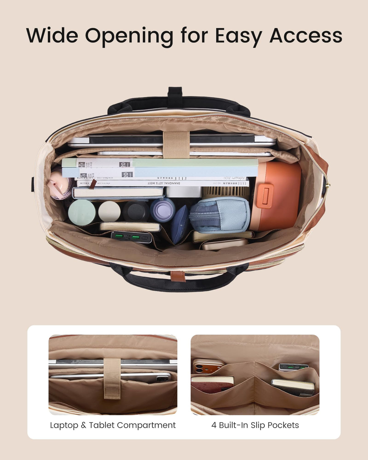 LOVEVOOK Laptop Bag for Women, Work Tote Computer Bag for Teacher Nurse
