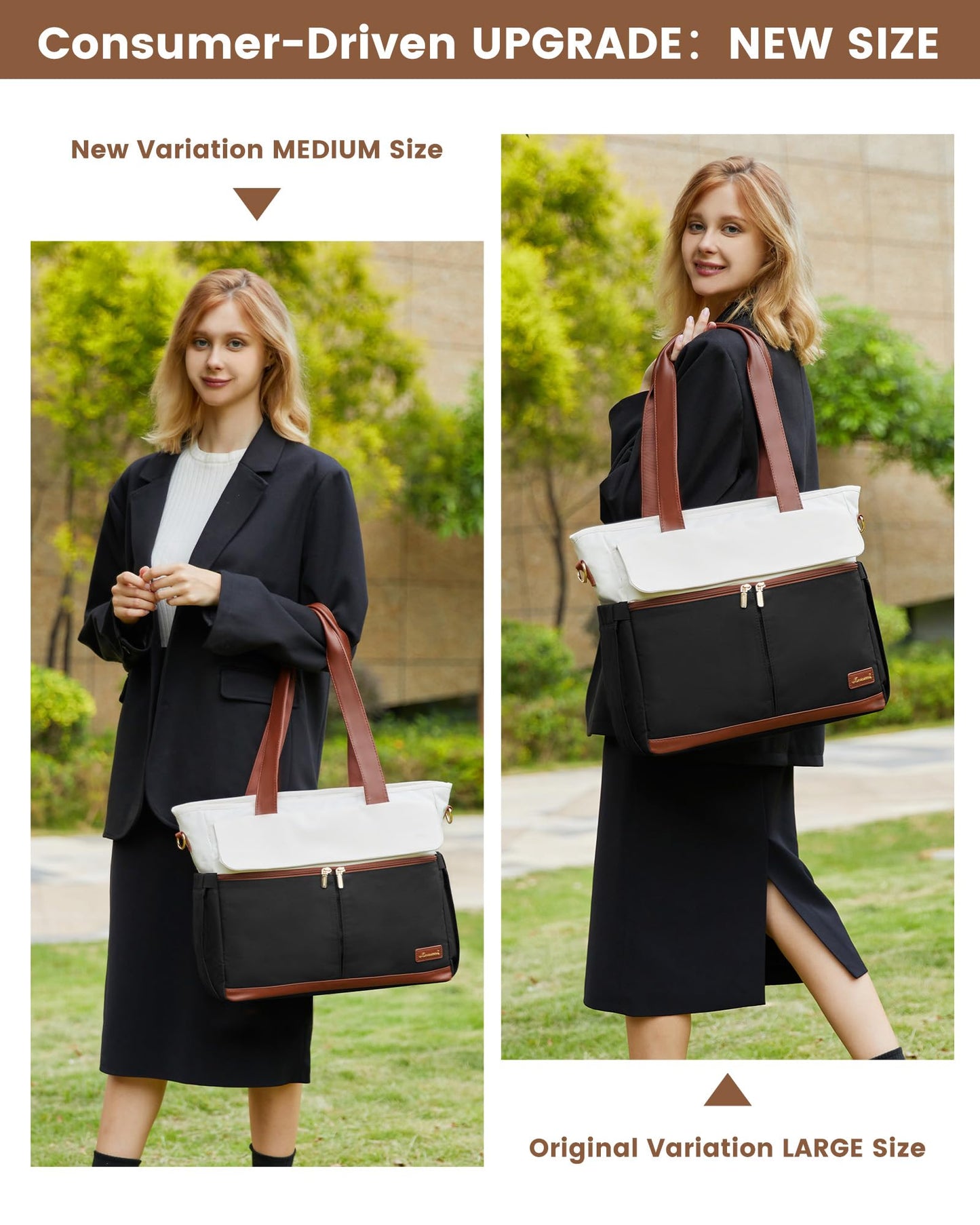 LOVEVOOK Lunch Tote Bag for Women, Work Laptop Bag with Lunch Compartment