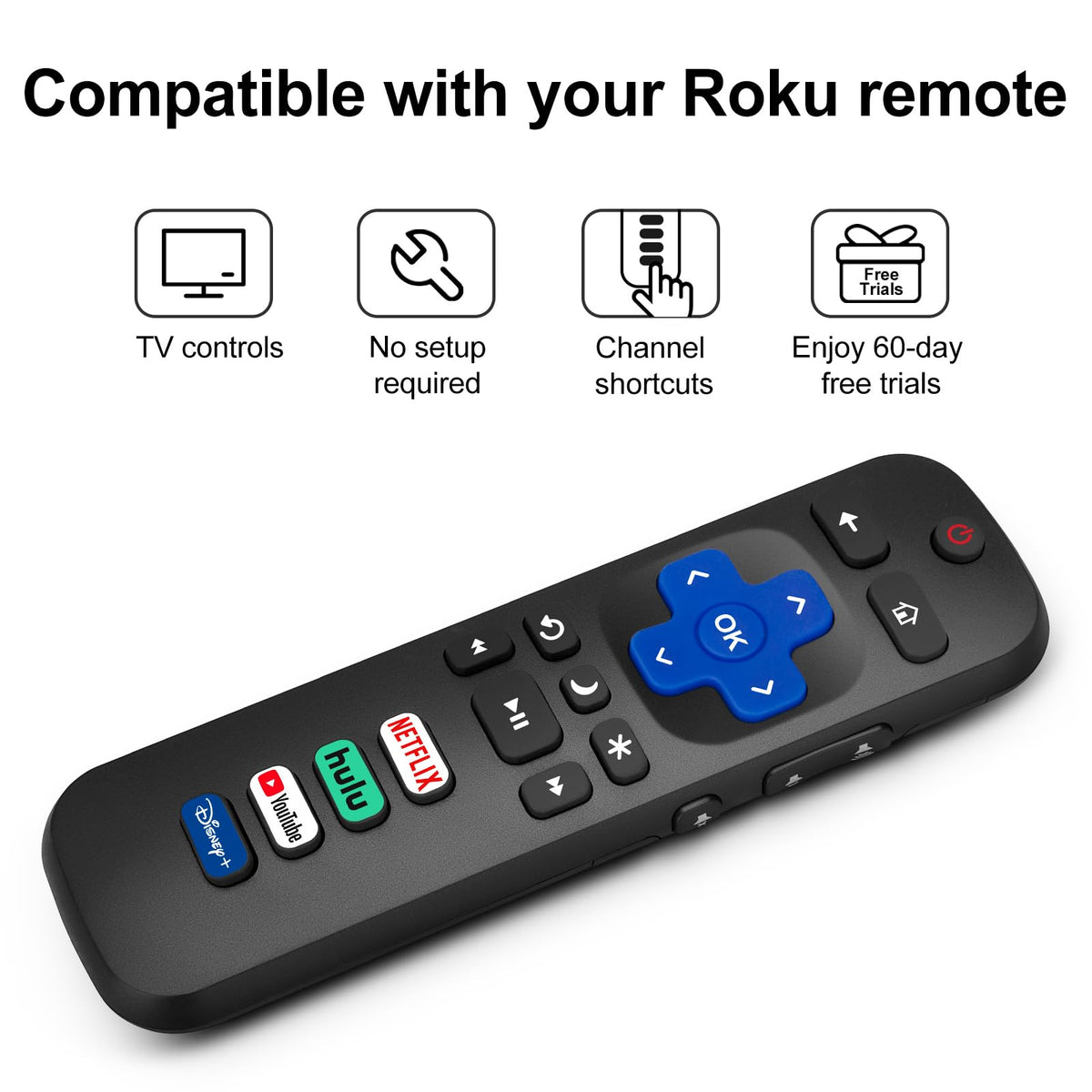 Universal-TV-Remote-Control for Samsung LG Vizio Roku TCL Hisense Sony TVs