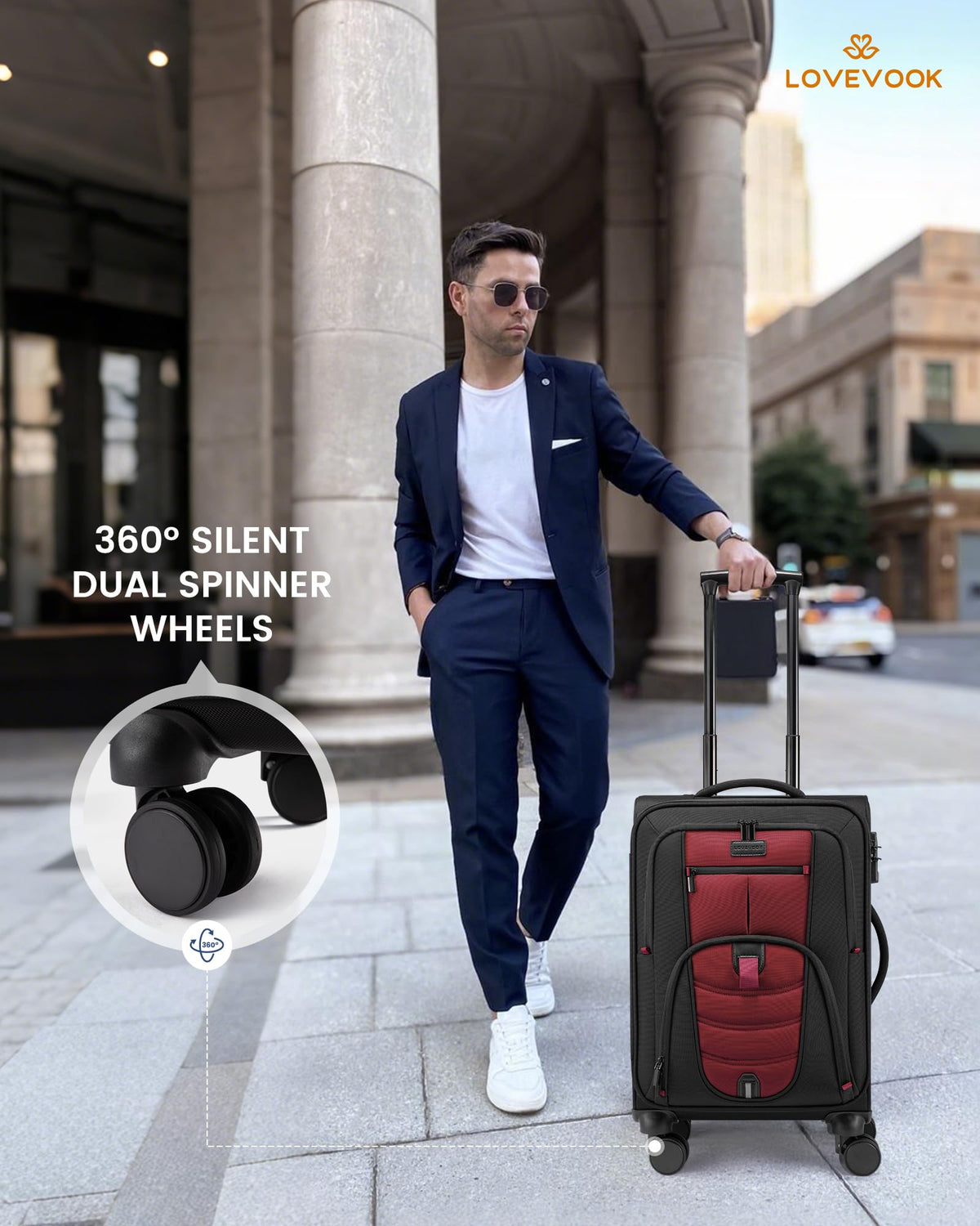 Carry On Luggage 22x14x9 Airline Approved with TSA Lock for Business Trip