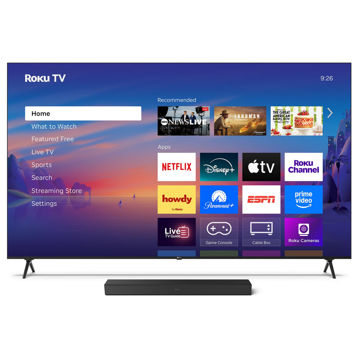 Roku Smart TV – 75-Inch Select Series, 4K HDR TV – RokuTV with Enhanced Voice Remote – Flat Screen LED Television with Wi-Fi TV Wireless Soundbar, Soundbar Exclusively for RokuTV