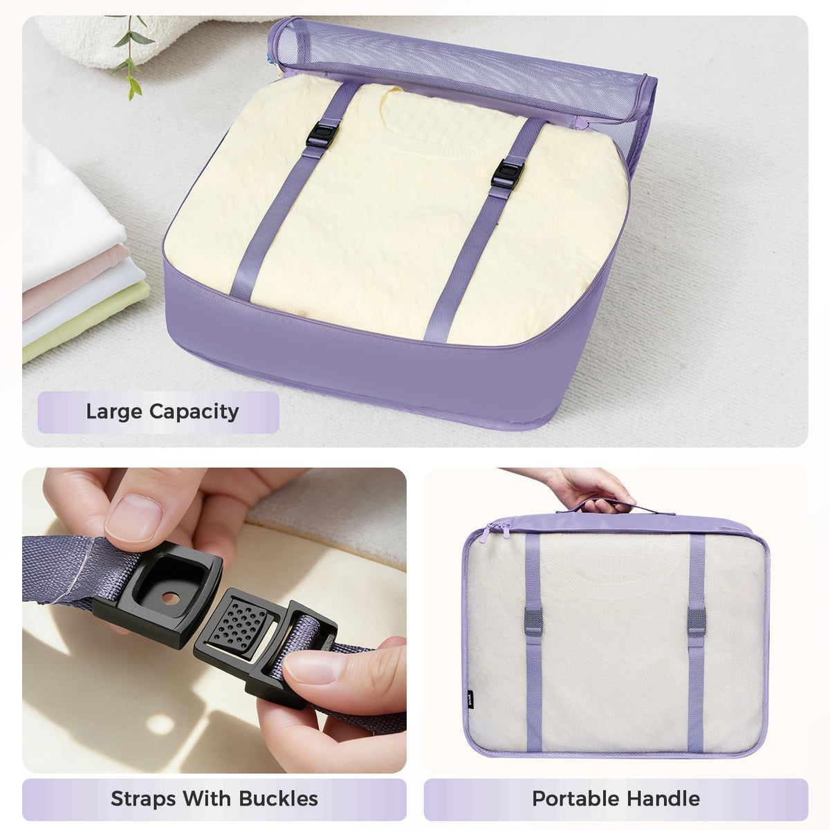 BAGAIL 8 Set Packing Cubes Luggage Packing Organizers for Travel Accessories-Aqua Color