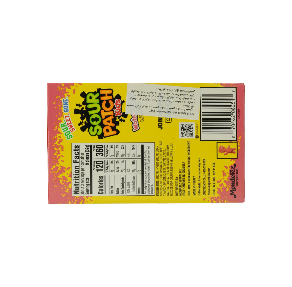 SOUR PATCH KIDS Big Kids Soft & Chewy Gummy Halloween Candy, 100 ct