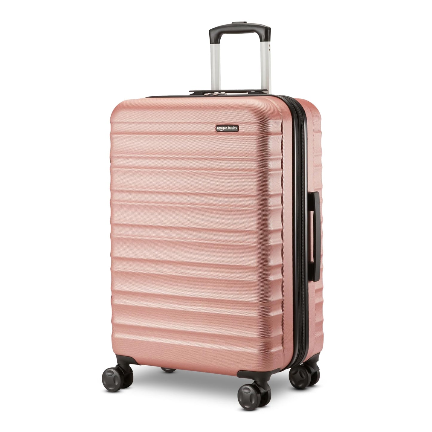Amazon Basics 30" Hardside Large Checked Luggage, Hardshell Suitcase With Four Multi-directional Wheels, Expandable For Up to 15% More Space, Scratch-Resistant Shell, Black