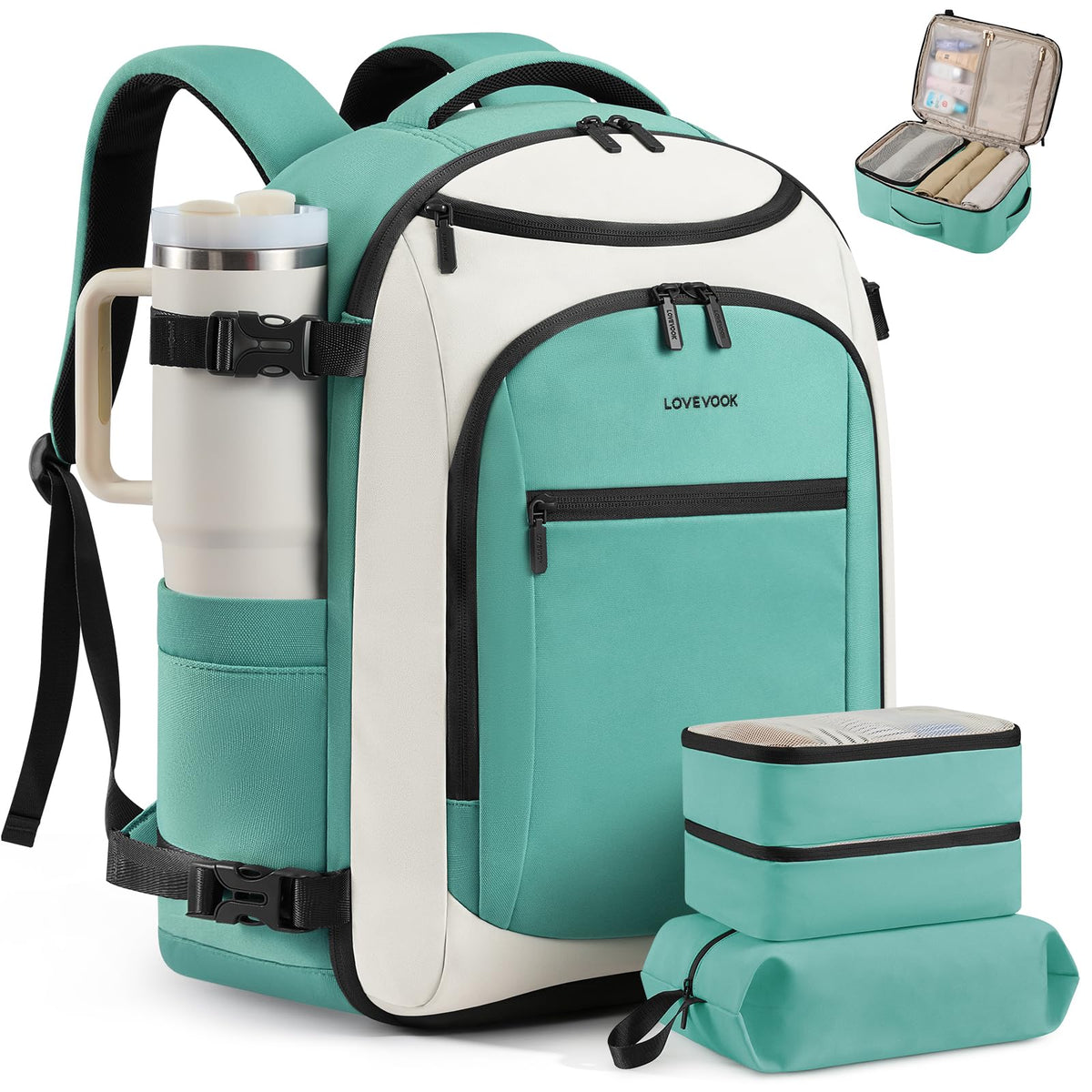 LOVEVOOK 40L Travel Backpack for Women & Men, Airline Approved Carry On Bag