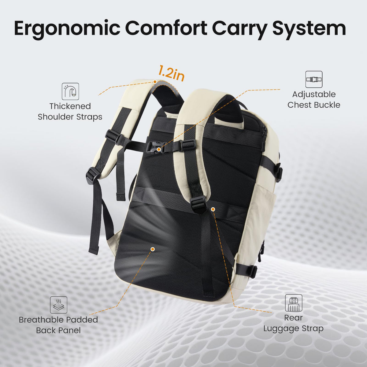 LOVEVOOK Travel Backpack for Women Men, Airline Approved Carry On Luggage