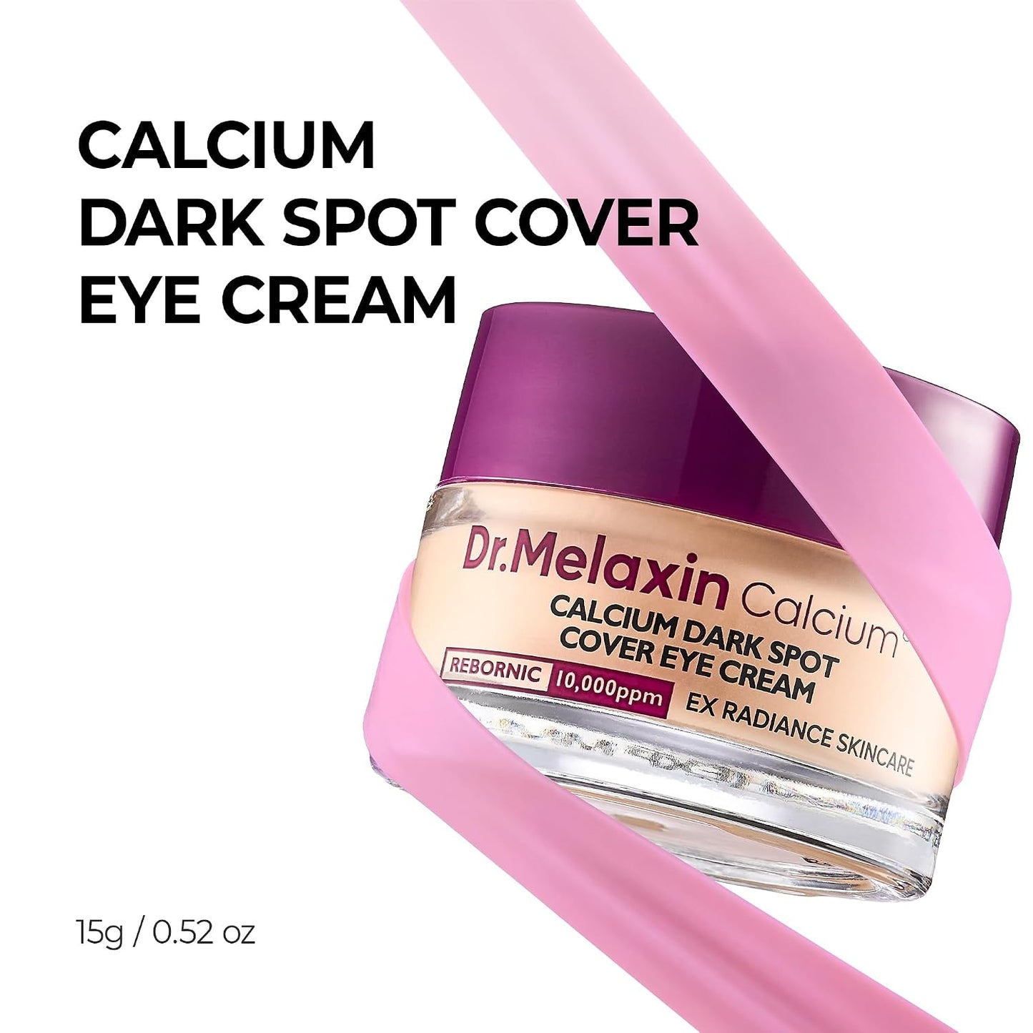 Dr.Melaxin Calcium Dark Spot Eye Cream 15g – Niacinamide & Calcium Gluconate Eye Cream for Dark Circles, Under Eye Bags & Sagging | Hydrolyzed Elastin EX Volume Firming | Korean Eye Cream