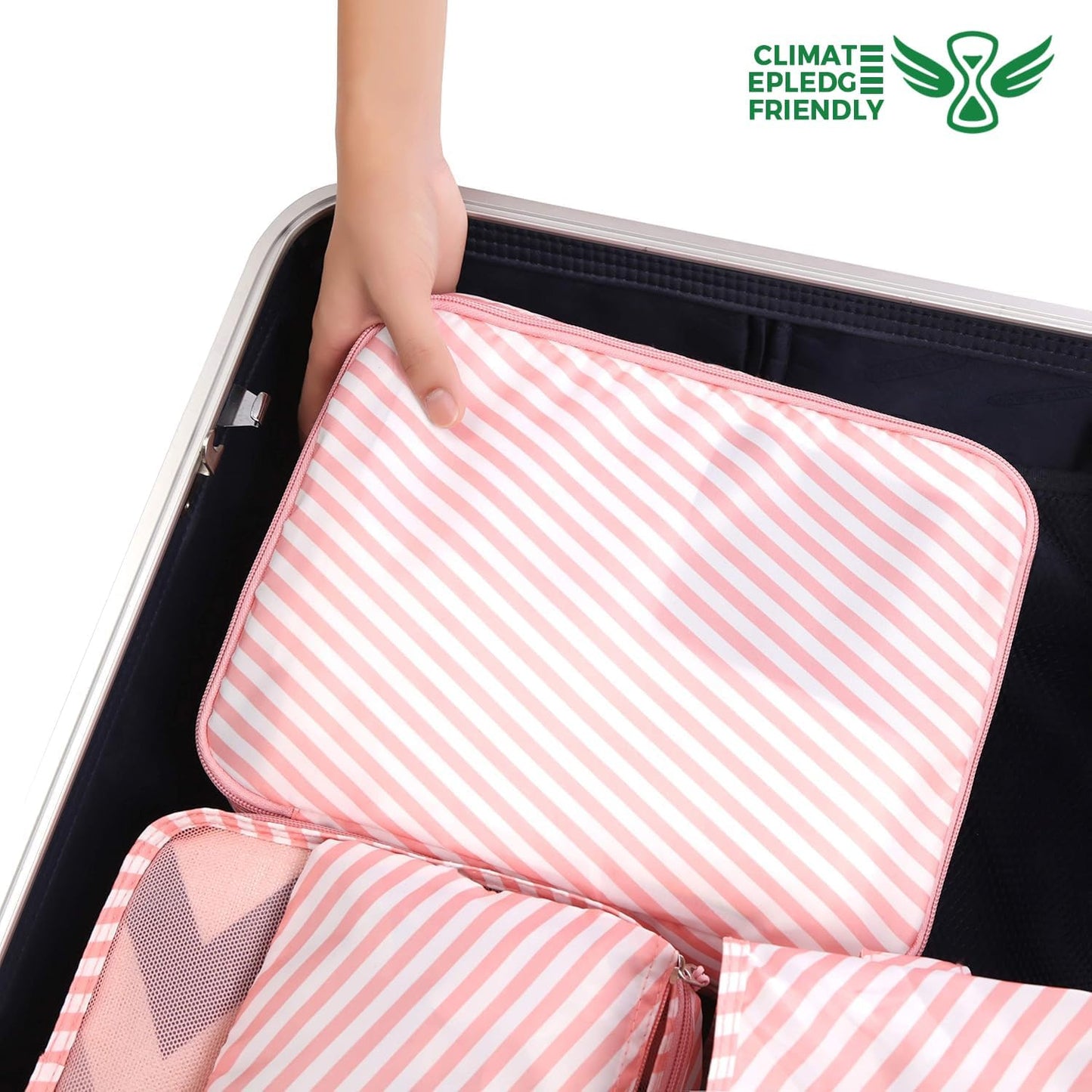 BAGAIL 8 Set Packing Cubes Luggage Packing Organizers for Travel Accessories-Aqua Color