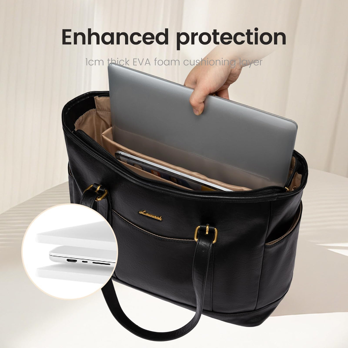 LOVEVOOK Laptop Work Tote Bag for Women,Teacher Computer Briefcase Business Shoulder Bag for Office Travel Gift