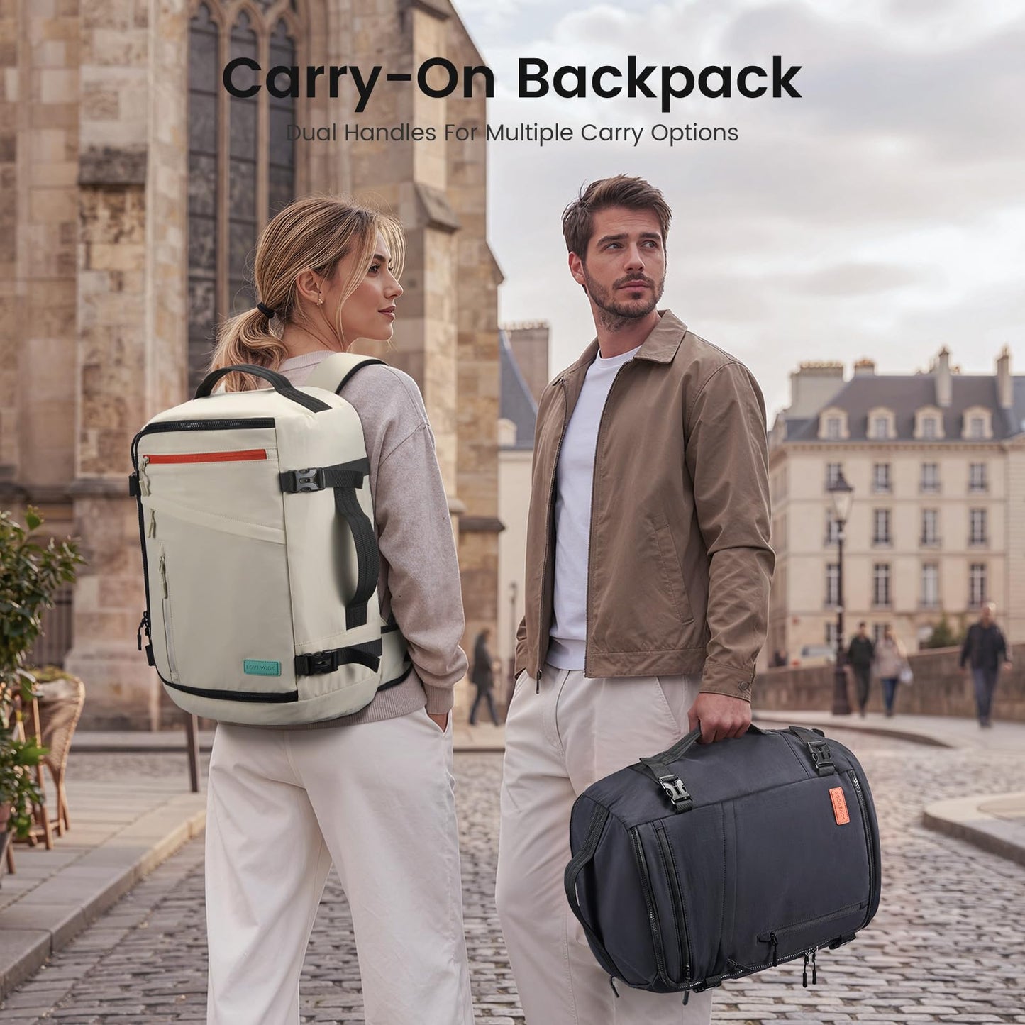 LOVEVOOK Travel Backpack for Women Men, Airline Approved Carry On Luggage