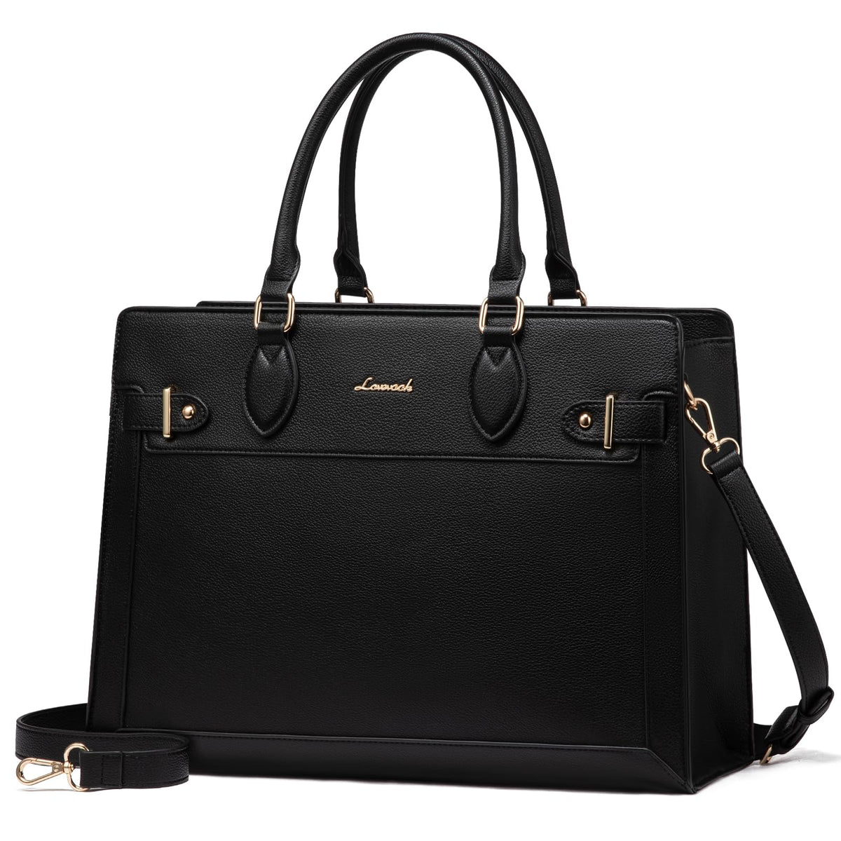 LOVEVOOK Laptop Bag for Women 15.6 Inch Work Tote, Business Computer Briefcase, Waterproof PU Leather Tote Bag for Teacher, Office Shoulder Tote Purse