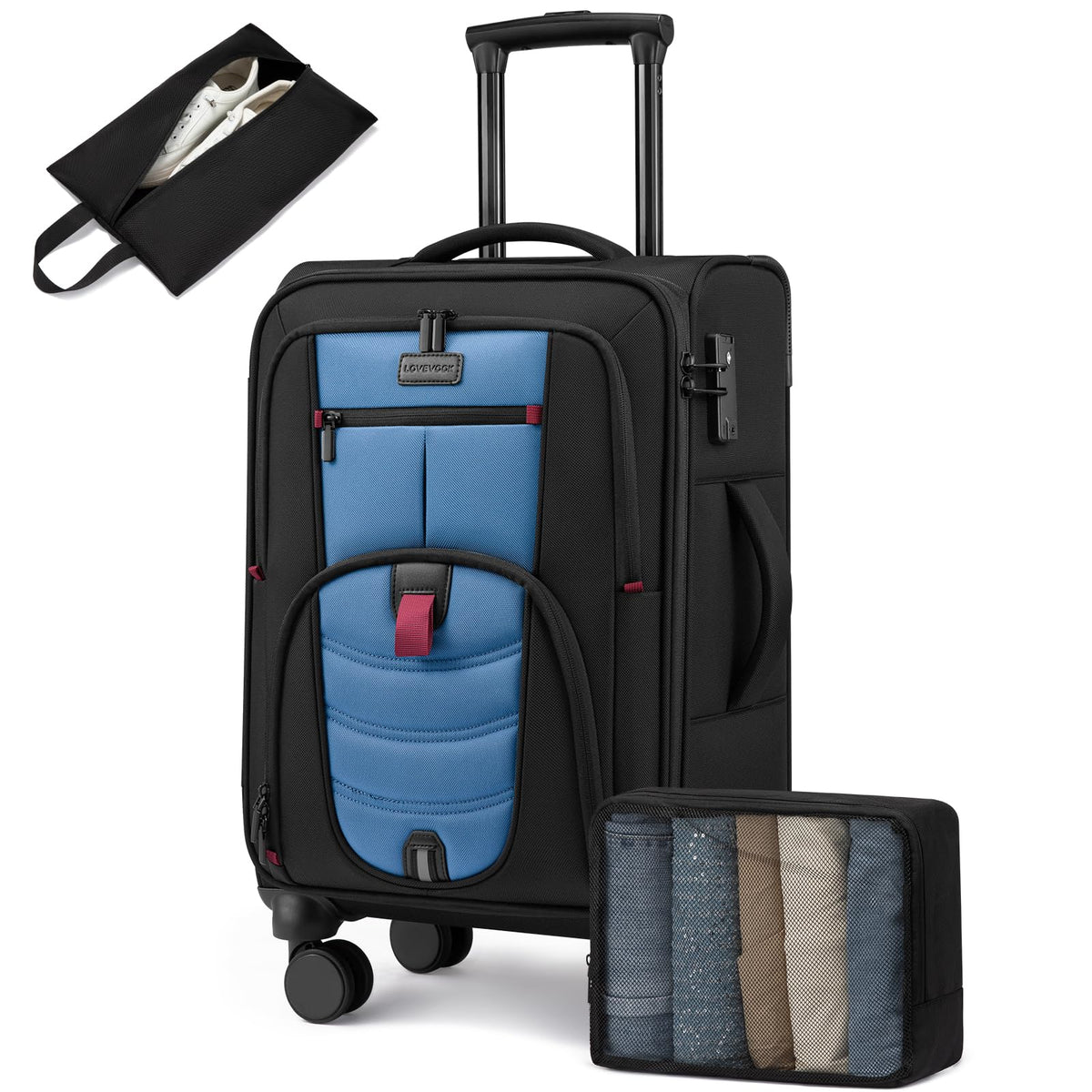 Carry On Luggage 22x14x9 Airline Approved with TSA Lock for Business Trip
