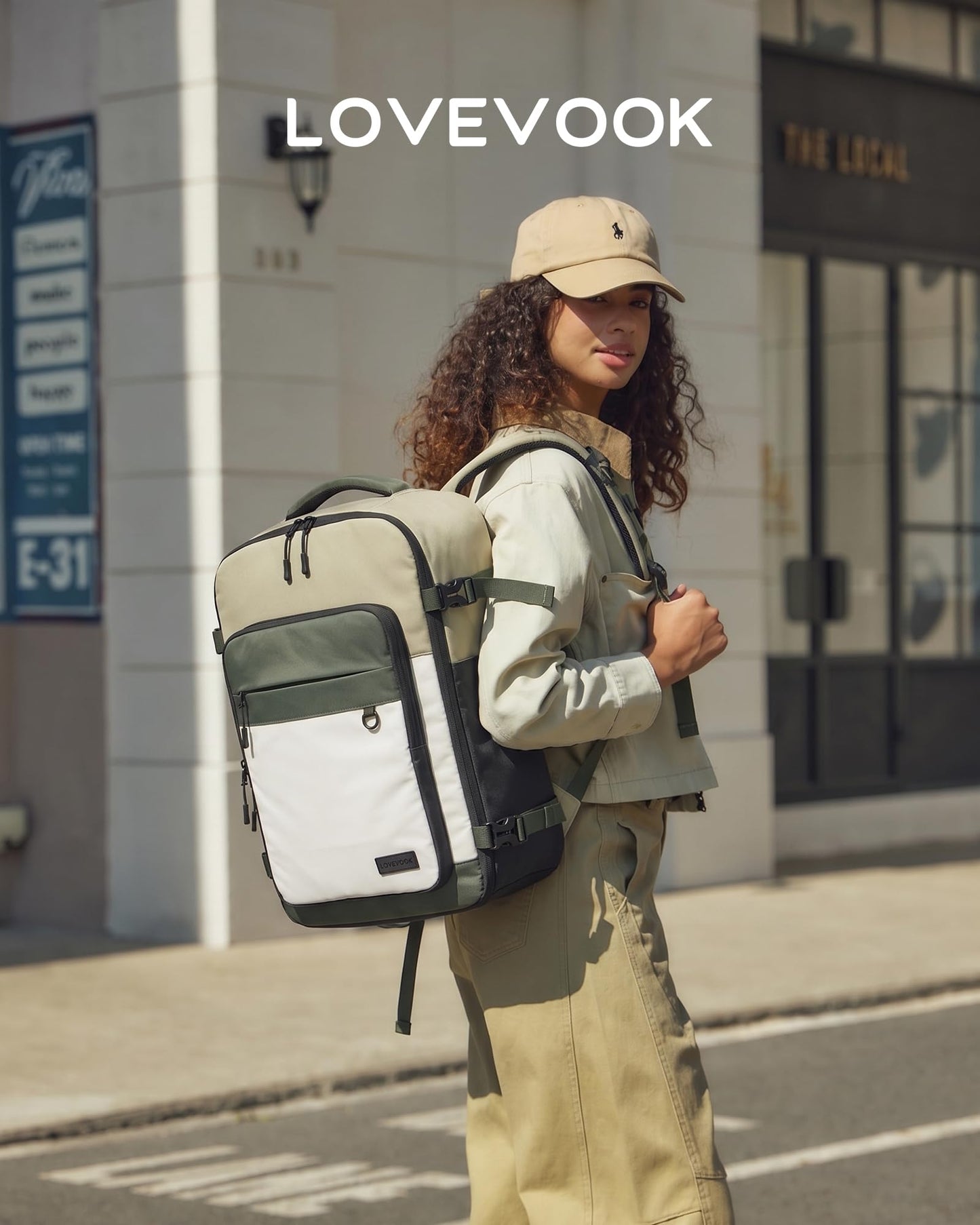 LOVEVOOK 40L Travel Backpack for Women Men, Carry on Backpack for Travel