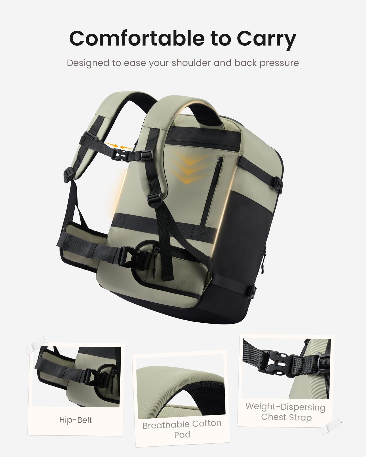 LOVEVOOK 40L Travel Backpack for Women Men, Carry on Backpack for Travel