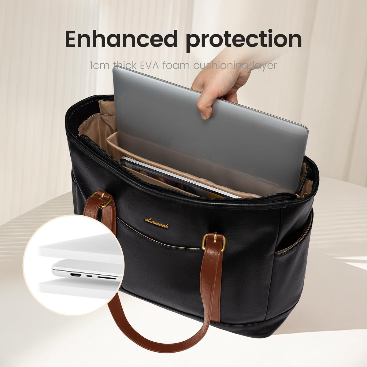 LOVEVOOK Laptop Work Tote Bag for Women,Teacher Computer Briefcase Business Shoulder Bag for Office Travel Gift