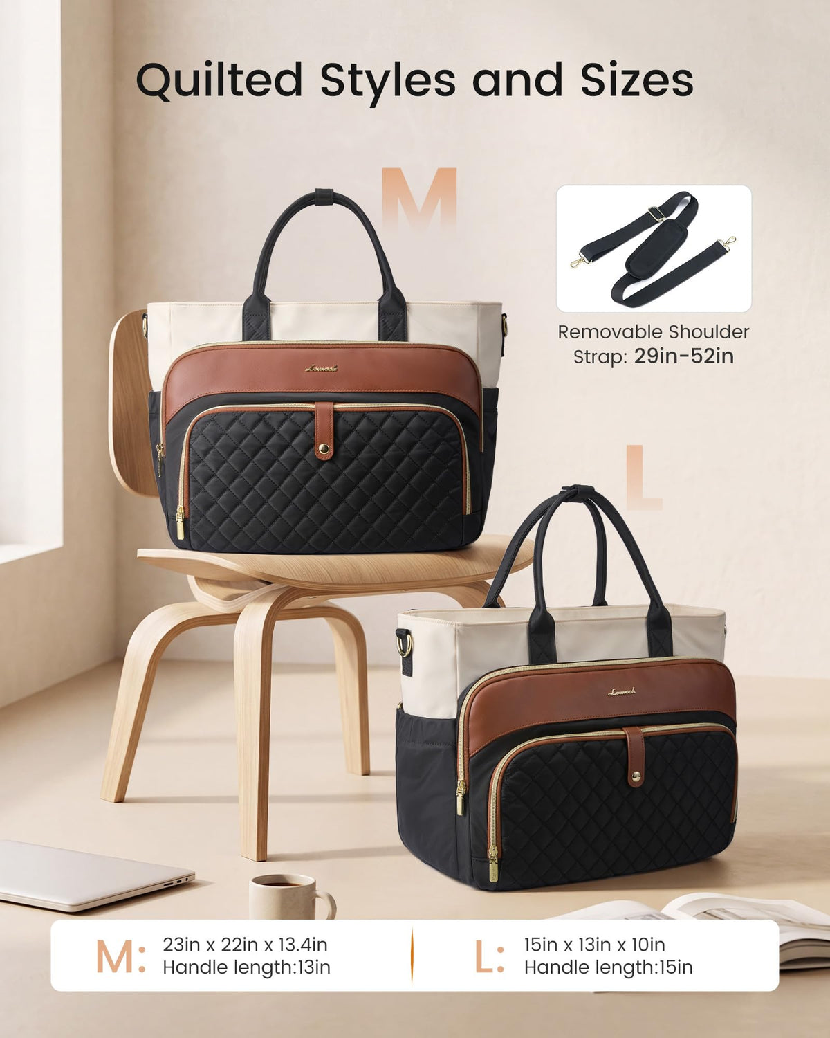 LOVEVOOK Laptop Bag for Women, Work Tote Computer Bag for Teacher Nurse
