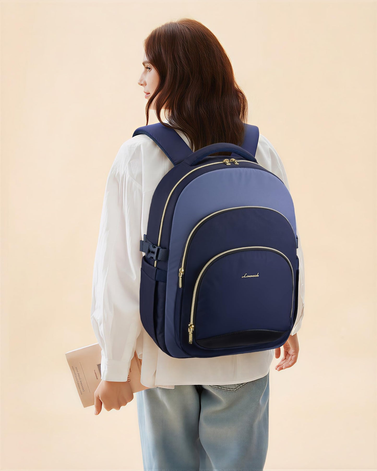 LOVEVOOK Laptop Backpack for Women, 15.6-Inch Work Backpack, Back to School Bookbag for College Student Teen Girls, Casual Personal Item Travel Bag Business Computer Daypack for Teacher Nurse, Gift