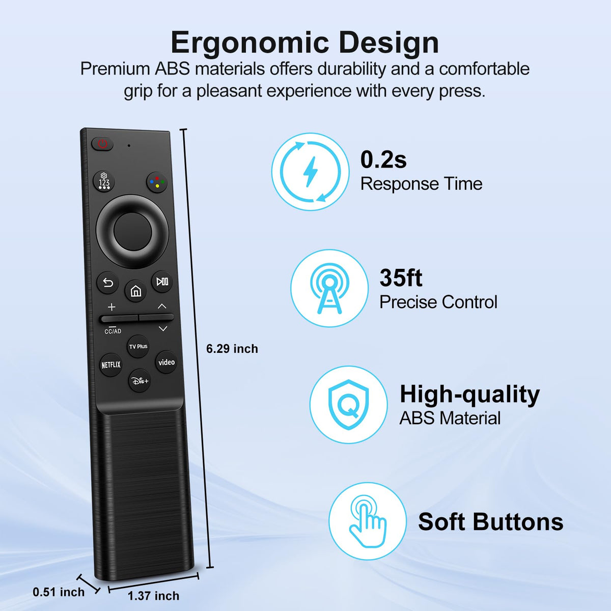 Universal-TV-Remote-Control for Samsung LG Vizio Roku TCL Hisense Sony TVs