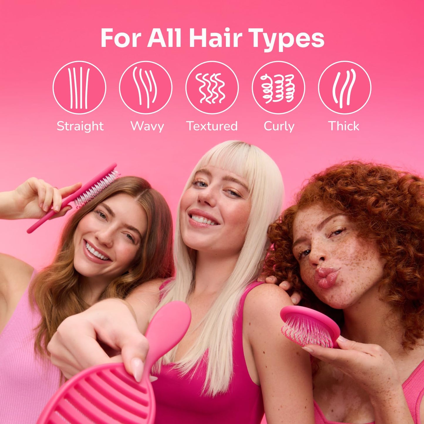 Wet Brush Original Detangler Hair Brush, Black Frost, For All Hair Textures