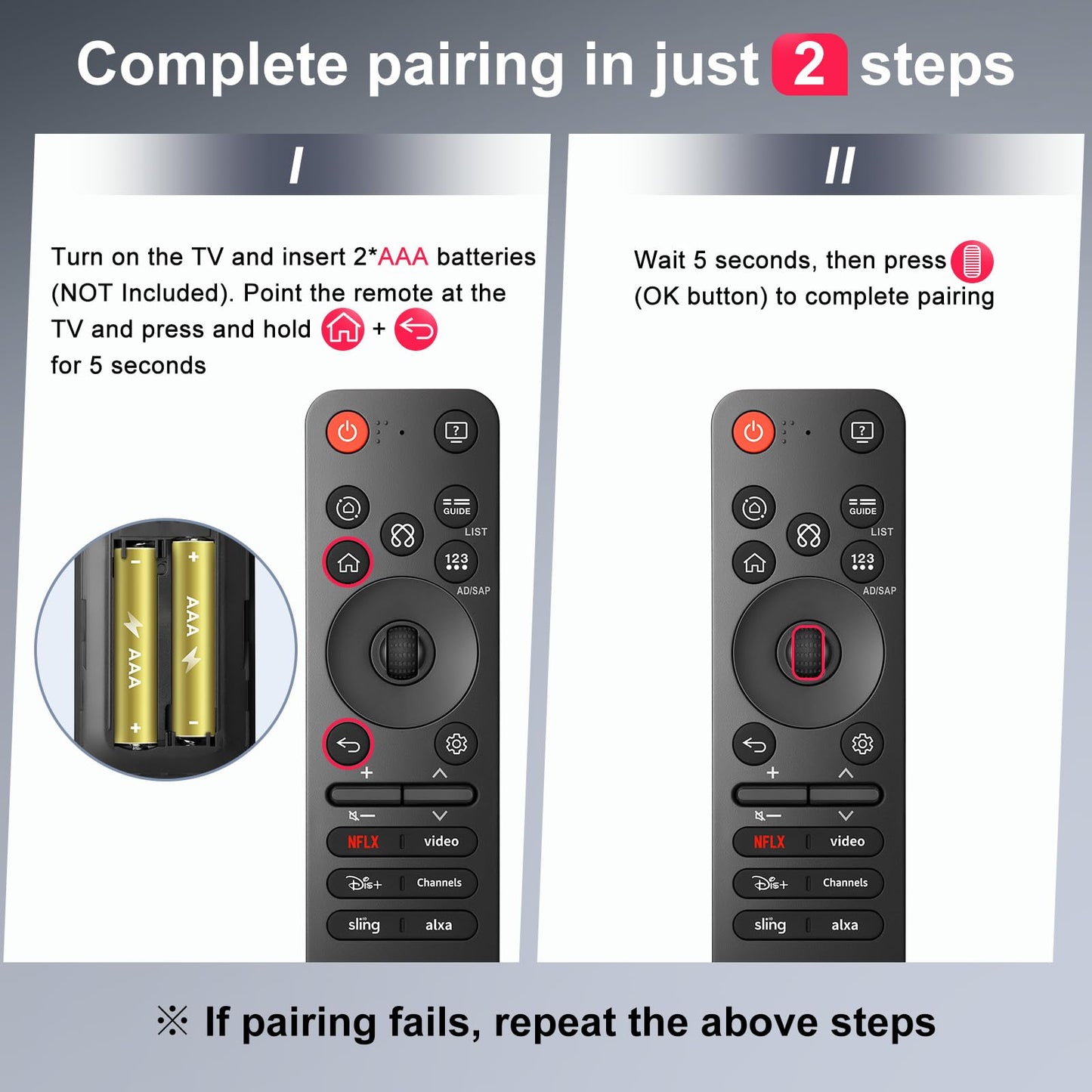 Universal-TV-Remote-Control for Samsung LG Vizio Roku TCL Hisense Sony TVs