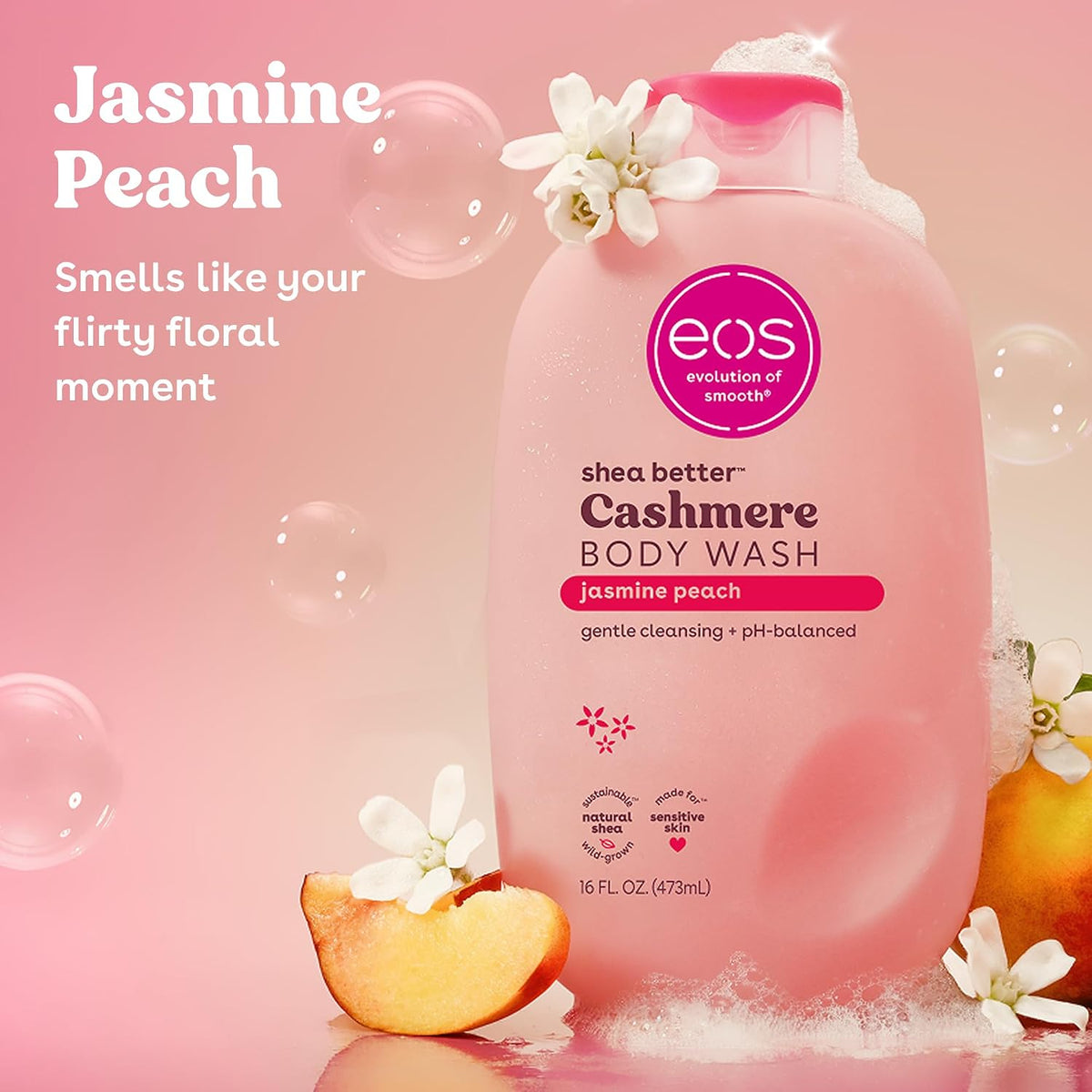 eos Cashmere Body Wash- Vanilla Cashmere, Creamy Gel with Shea Butter, 16 fl oz
