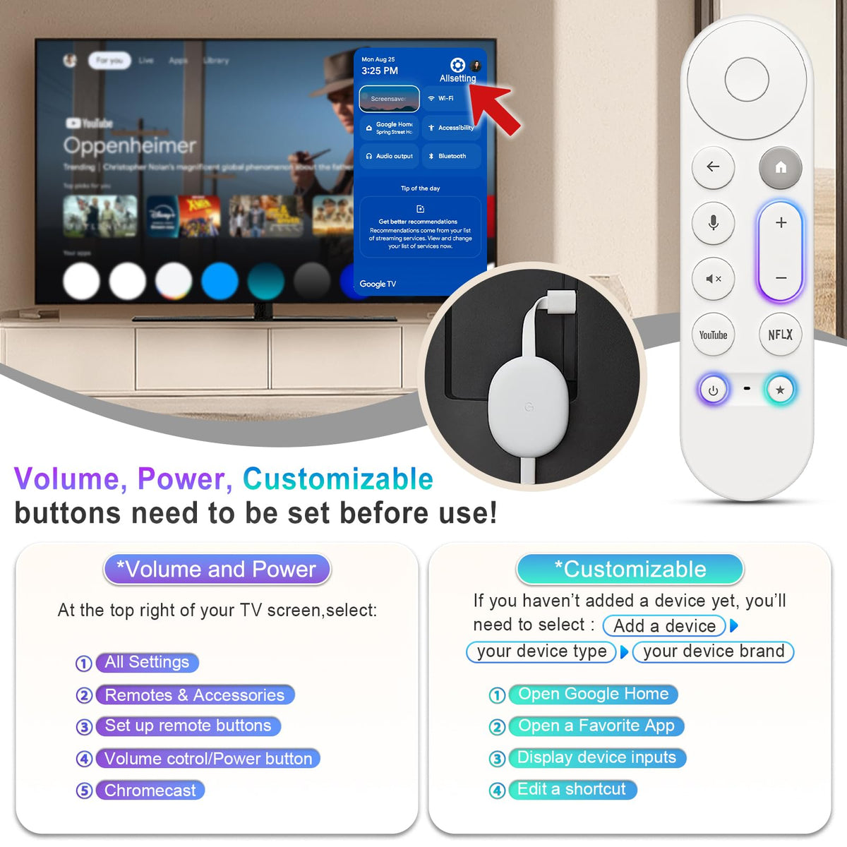 (2 Pack) Replacement Remote for Roku Box Express Player Premiere Control