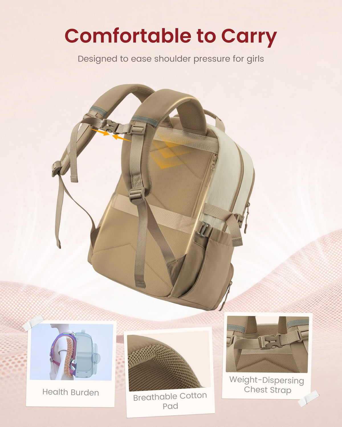 LOVEVOOK Backpack for Kids Teen Girls, Cute Back to School Backpack Bookbag