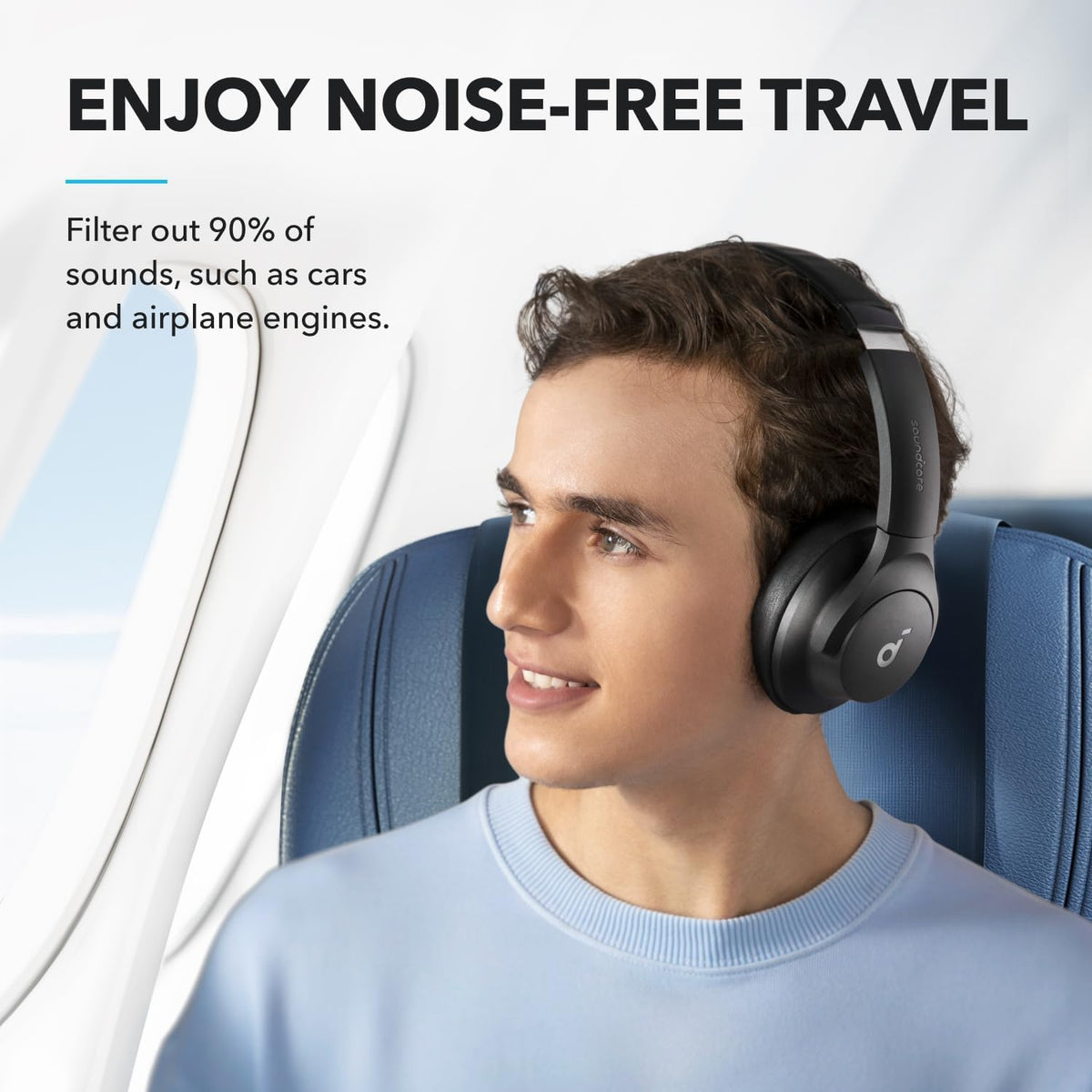 Soundcore by Anker Q20i Hybrid Active Noise Cancelling Headphones, Pink