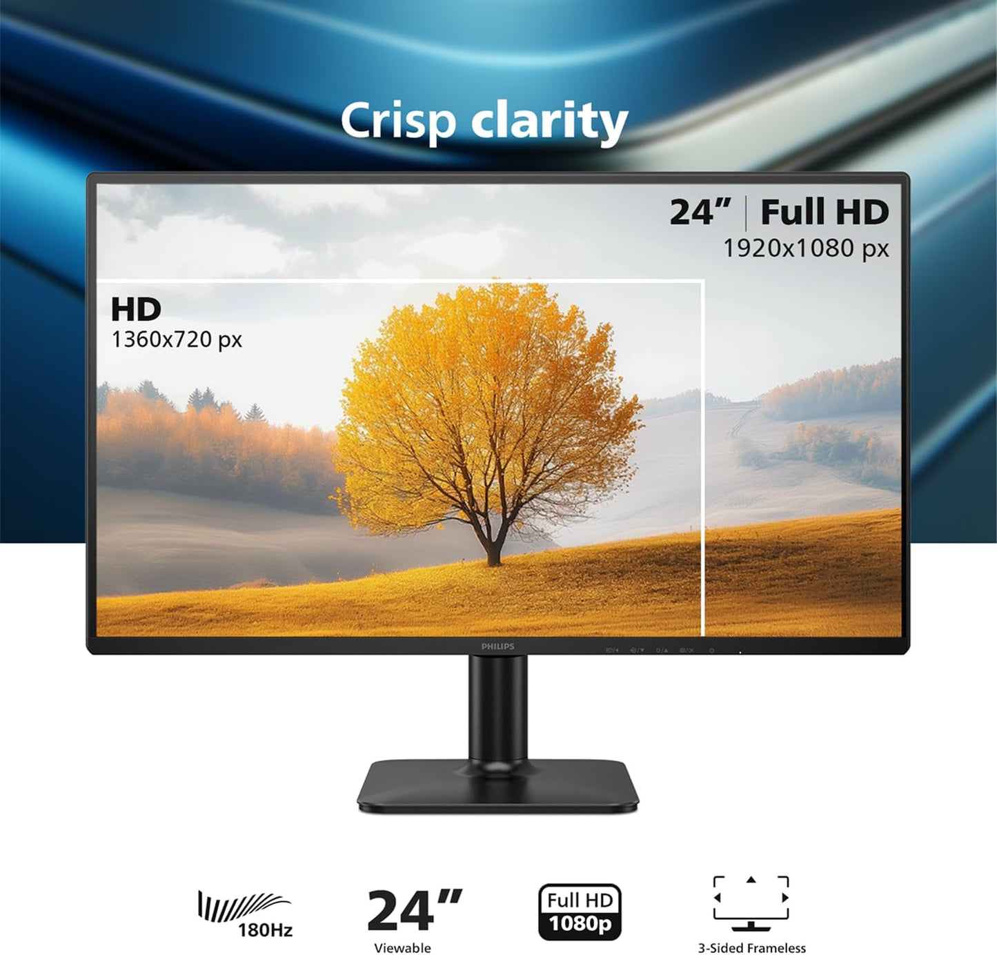 Philips 24" Gaming Monitor FHD 180Hz Overlocked IPS HDR10, 24E2G2200