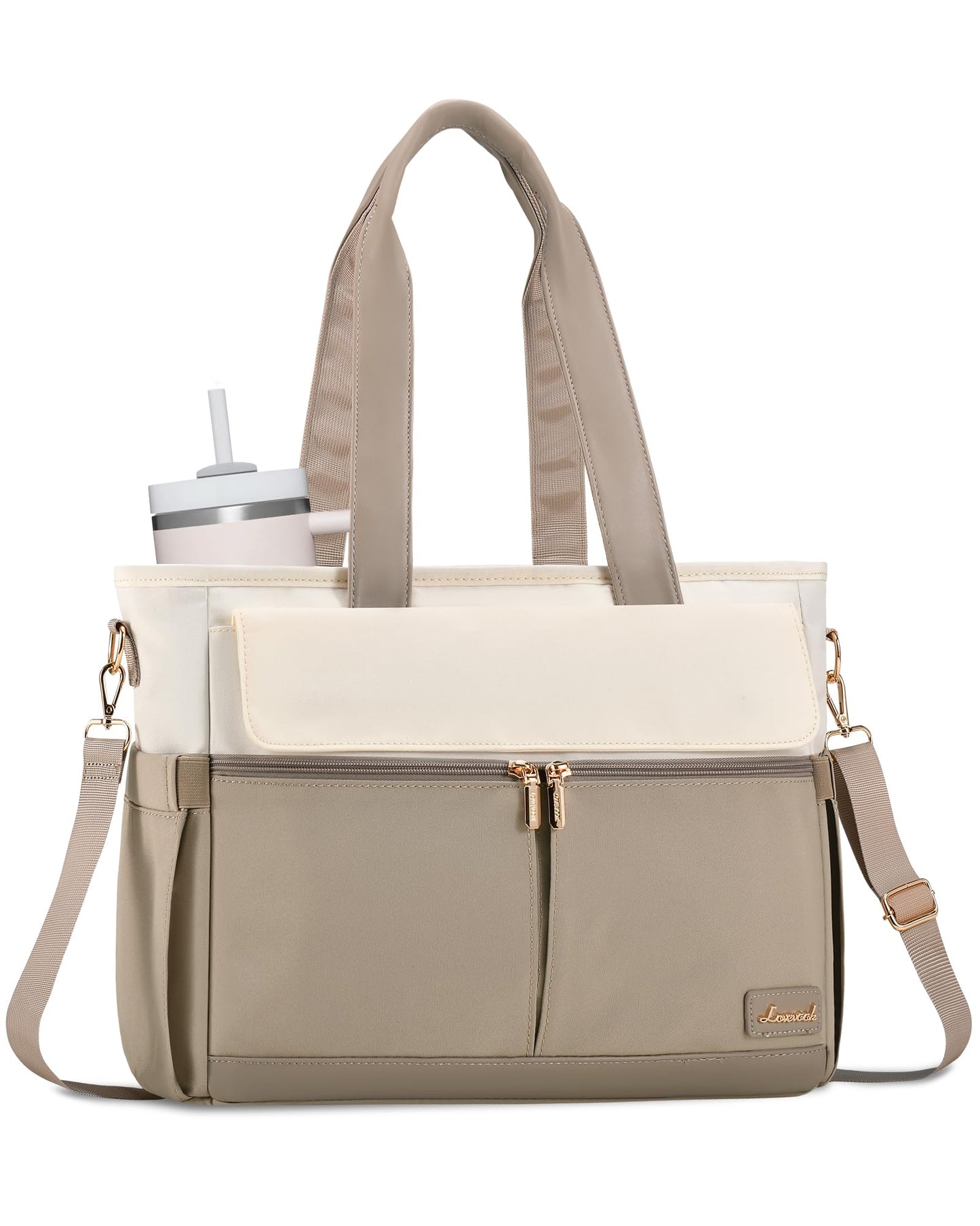 LOVEVOOK Lunch Tote Bag for Women, Work Laptop Bag with Lunch Compartment