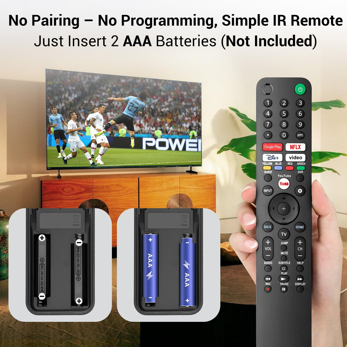 Universal-TV-Remote-Control for Samsung LG Vizio Roku TCL Hisense Sony TVs