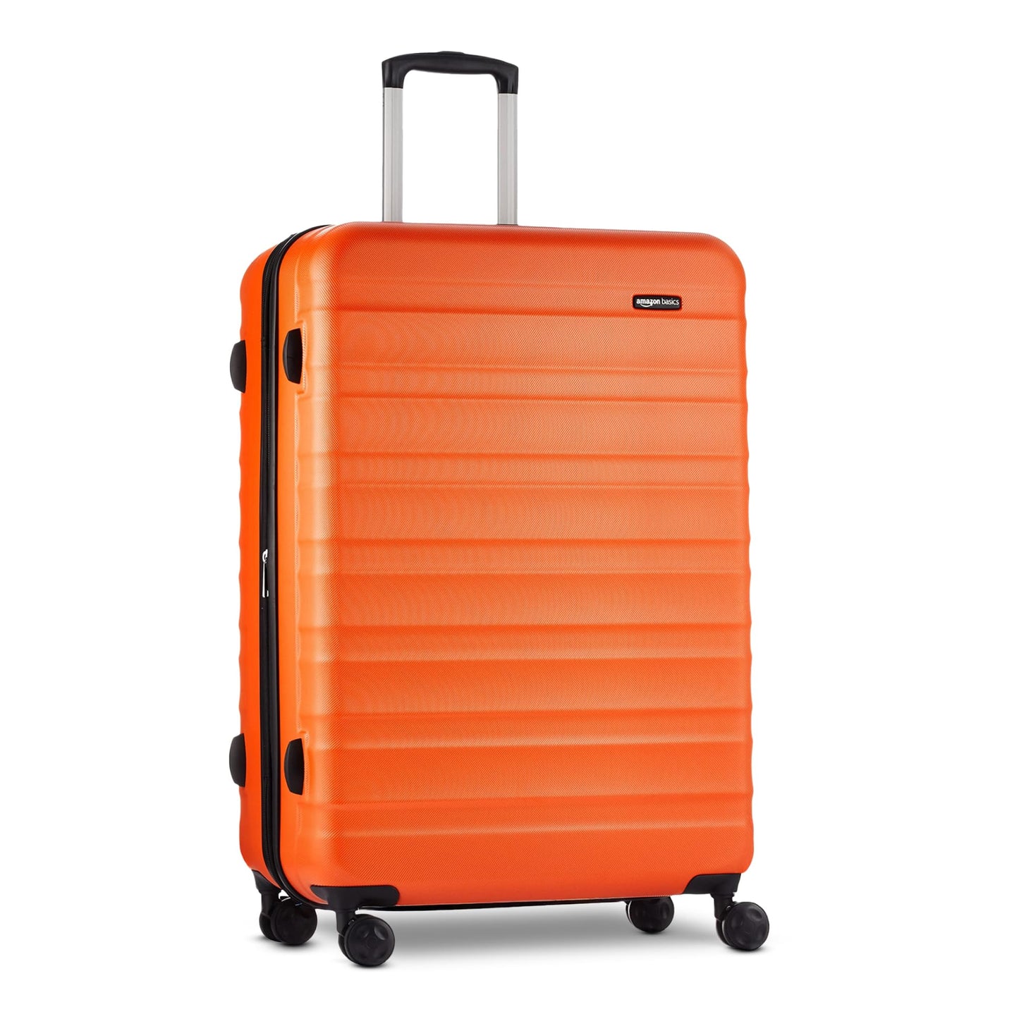 Amazon Basics 30" Hardside Large Checked Luggage, Hardshell Suitcase With Four Multi-directional Wheels, Expandable For Up to 15% More Space, Scratch-Resistant Shell, Black