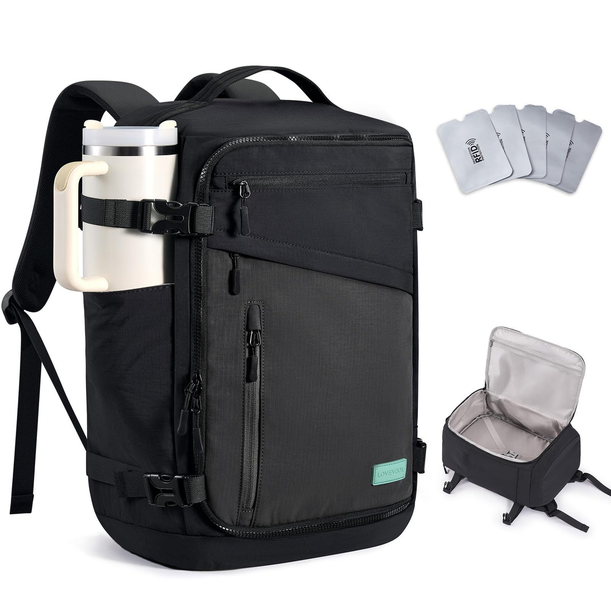 LOVEVOOK Travel Backpack for Women Men, Airline Approved Carry On Luggage