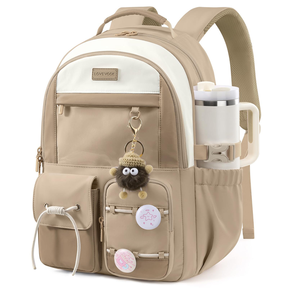 LOVEVOOK School Backpack for Girls Ages 8-16,Cute Student Bookbag for Kids