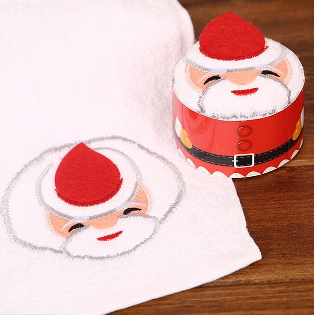 Arrived Christmas Creative Cake Towel Gift Washcloth Dishcloth Xmas Cute Towel Presents