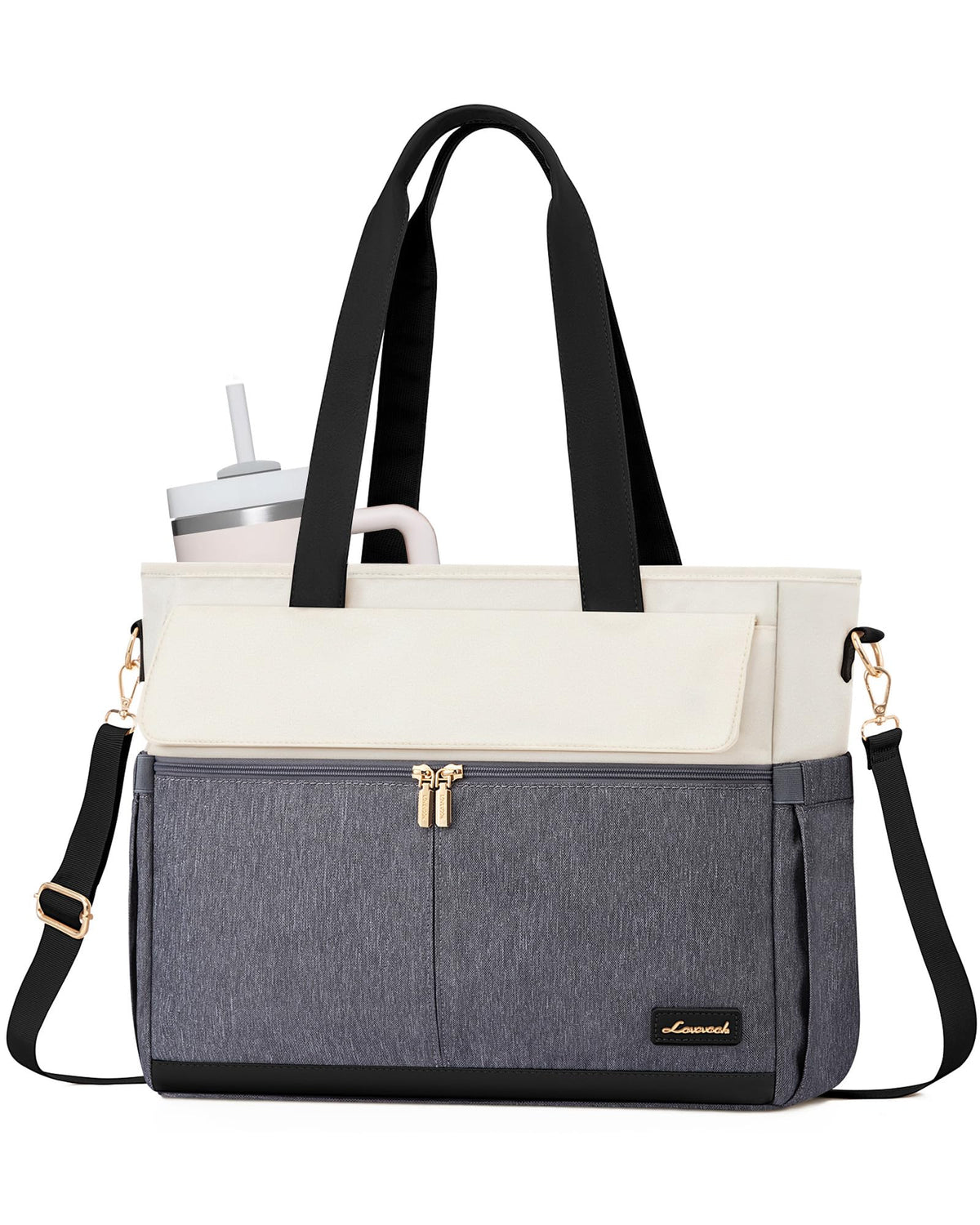 LOVEVOOK Lunch Tote Bag for Women, Work Laptop Bag with Lunch Compartment