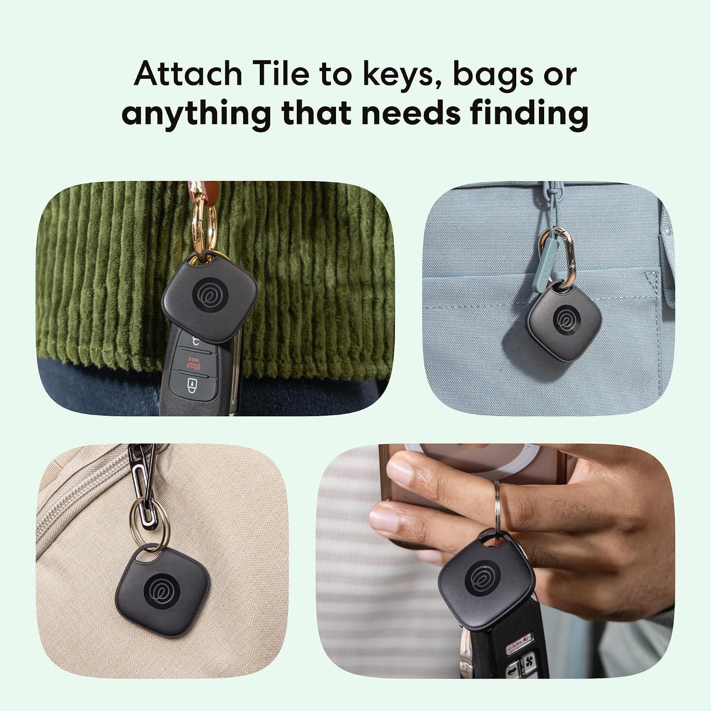 Life360 Tile - Bluetooth Tracker, Keys Finder and Item Locator for Keys, Bags and More. Phone Finder. Both iOS and Android Compatible. 1-Pack (Black)