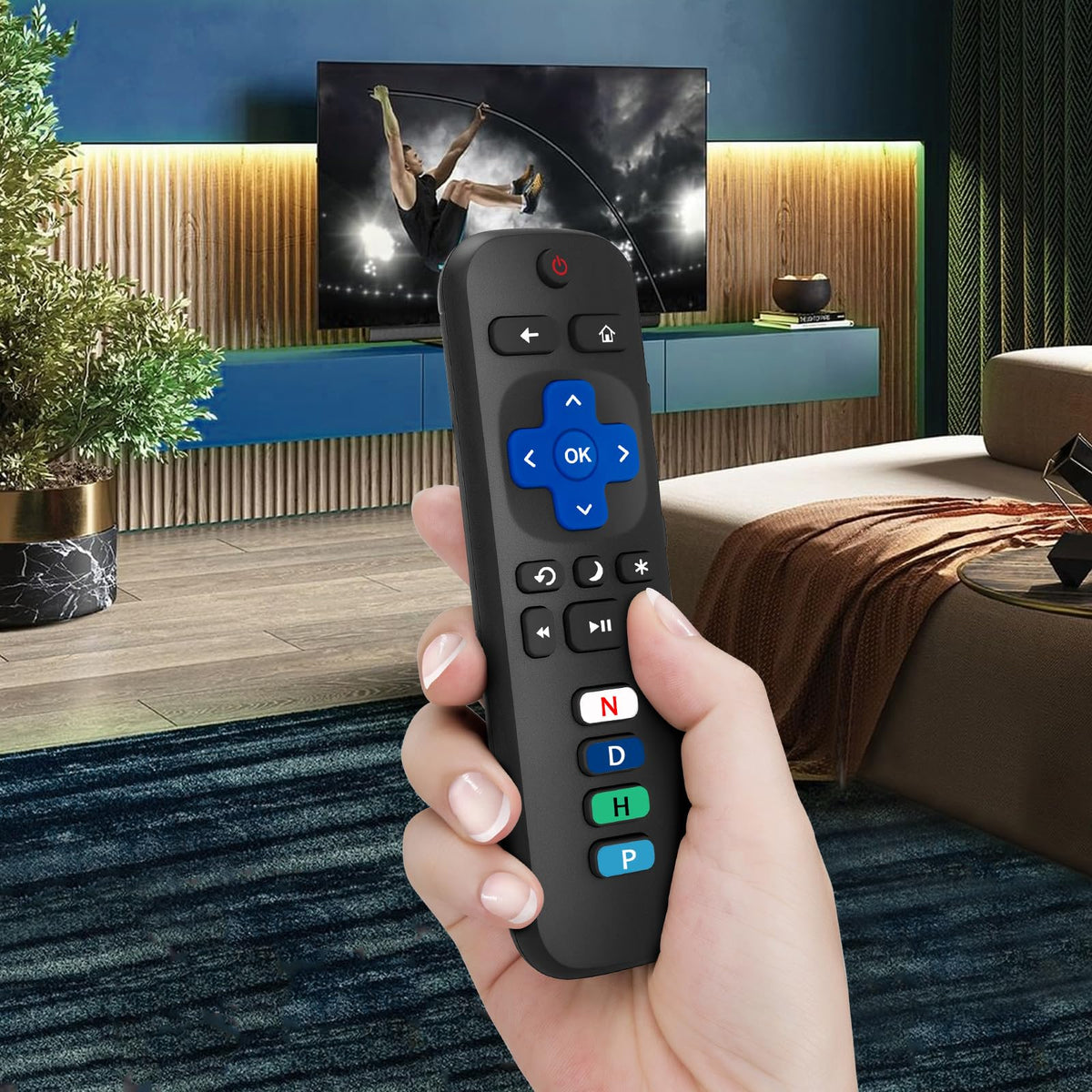 (2 Pack) Replacement Remote for Roku Box Express Player Premiere Control