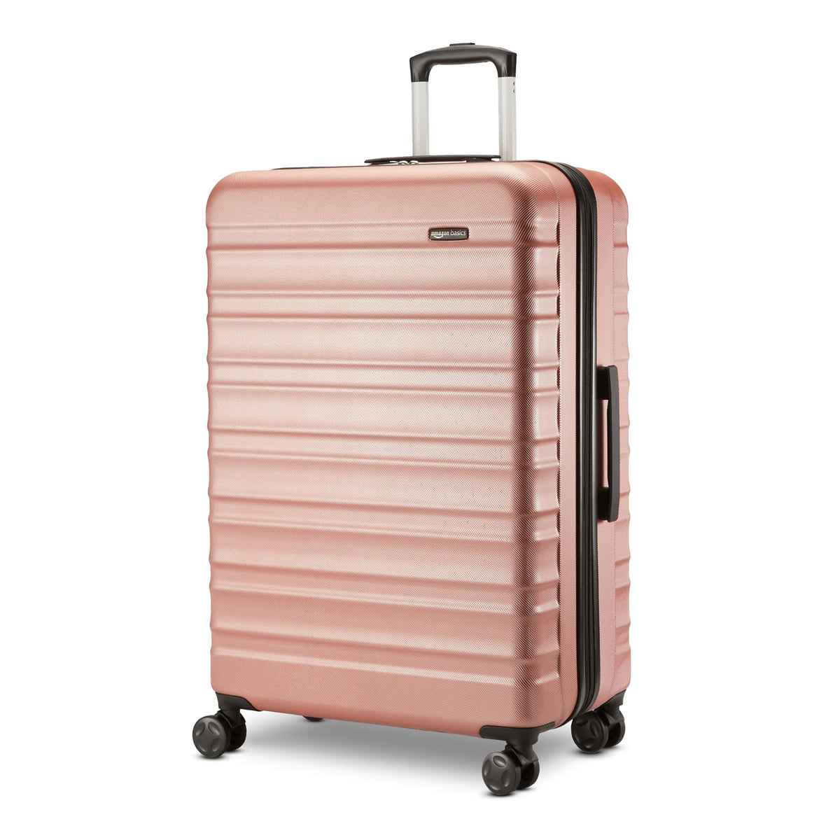 Amazon Basics 30" Hardside Large Checked Luggage, Hardshell Suitcase With Four Multi-directional Wheels, Expandable For Up to 15% More Space, Scratch-Resistant Shell, Black